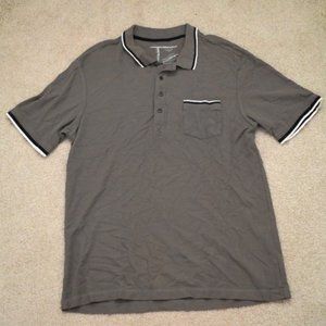 Men's dark gray polo